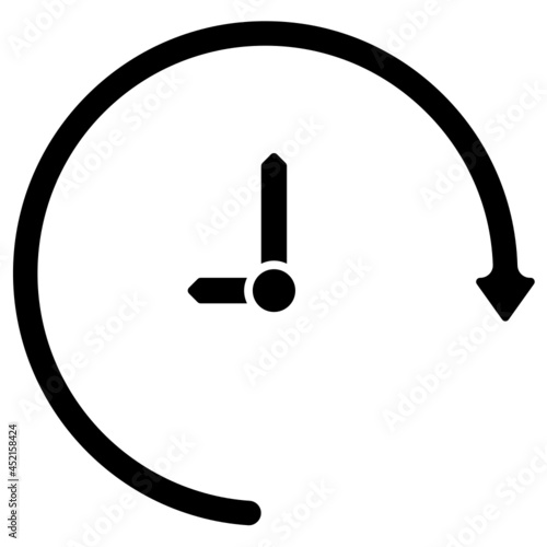 time left solid icon