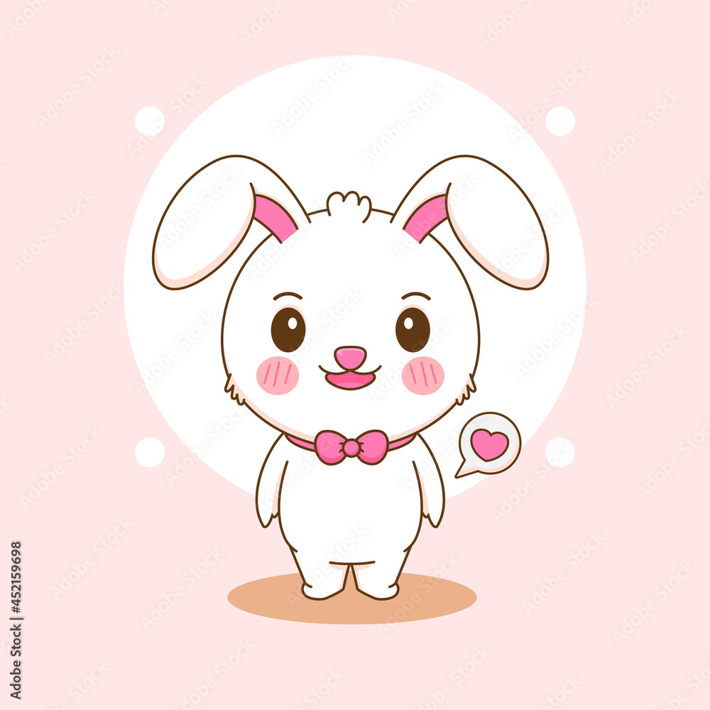 Obraz Cute rabbit character cartoon illustration