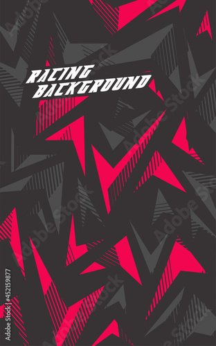 Abstract geometric backgrounds for sports and games. Abstract racing backgrounds for t-shirts, race car livery, car vinyl stickers, etc. Vector background.	