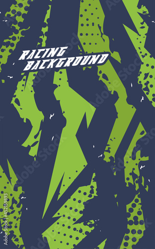 Abstract geometric backgrounds for sports and games. Abstract racing backgrounds for t-shirts, race car livery, car vinyl stickers, etc. Vector background. 