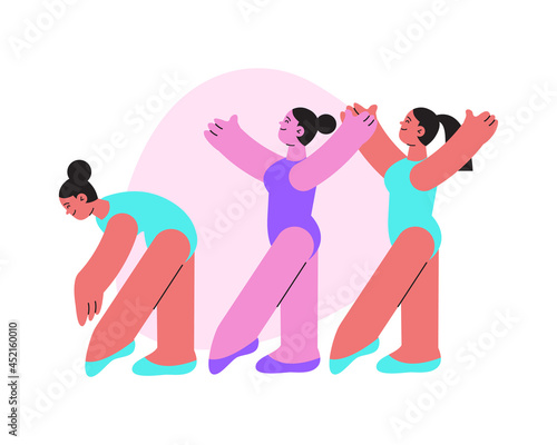 Group Dancing School Composition