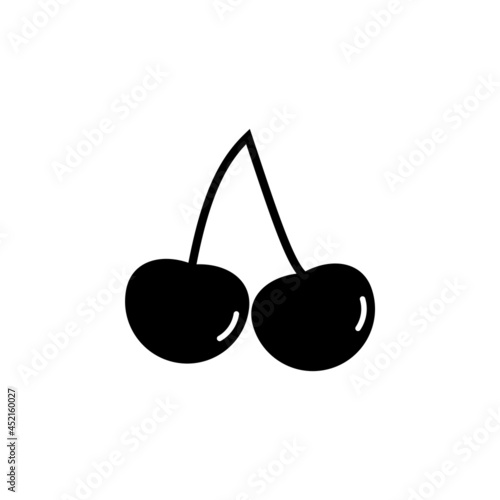 cherry icon, fruit vector, fresh illustration