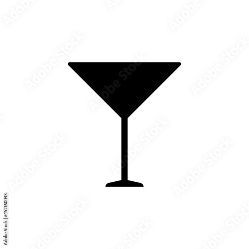 cocktail glass icon, cocktail vector, glass illustration