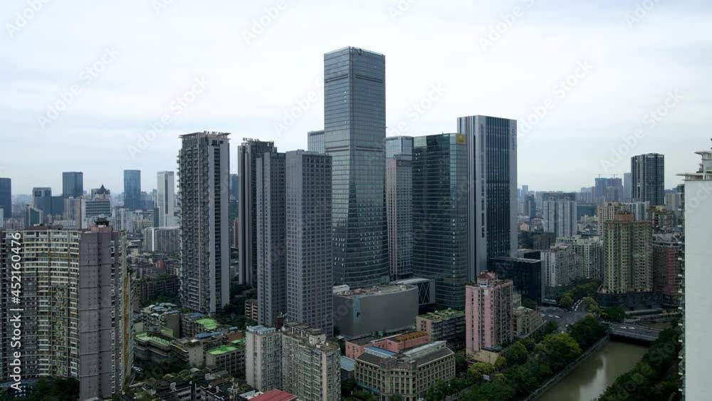 Aerial photography of the urban architectural landscape of Chengdu, China Aerial photography of the urban architectural landscape of Chengdu, China