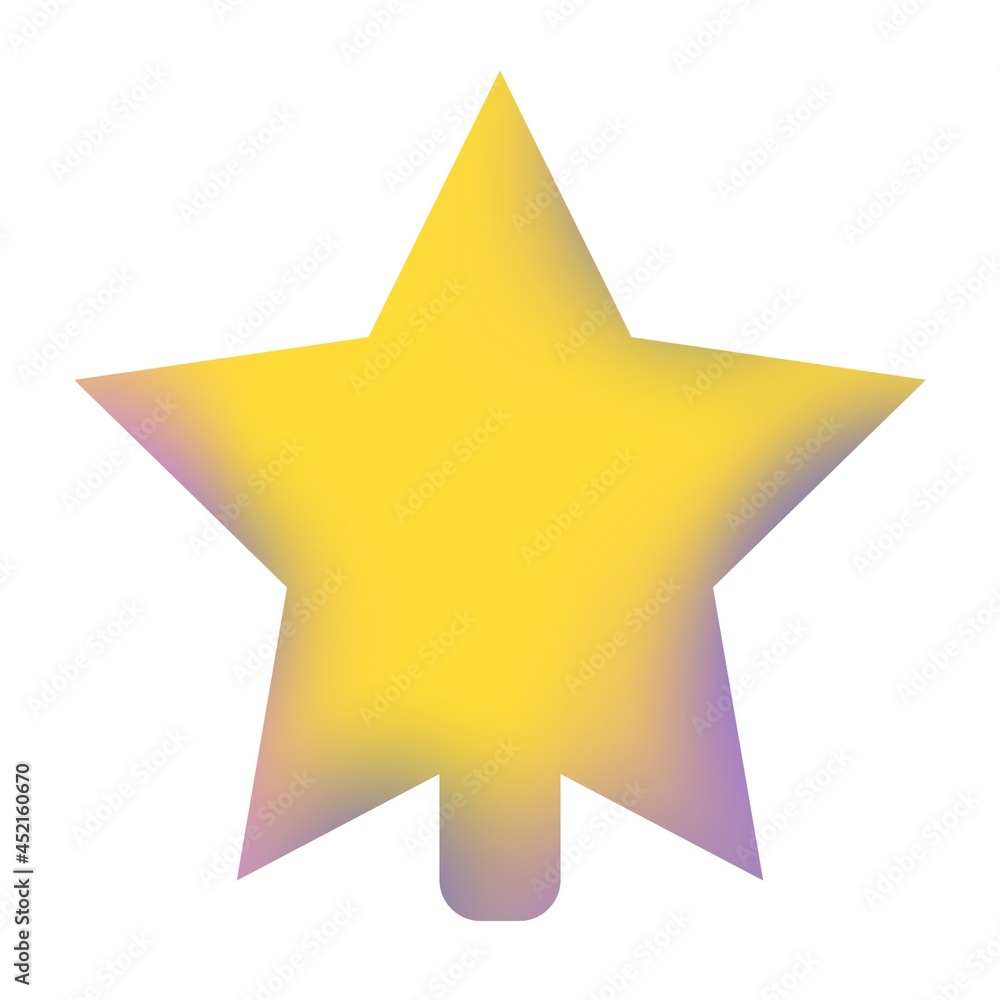 Obraz premium Shiny yellow star for the Christmas tree 