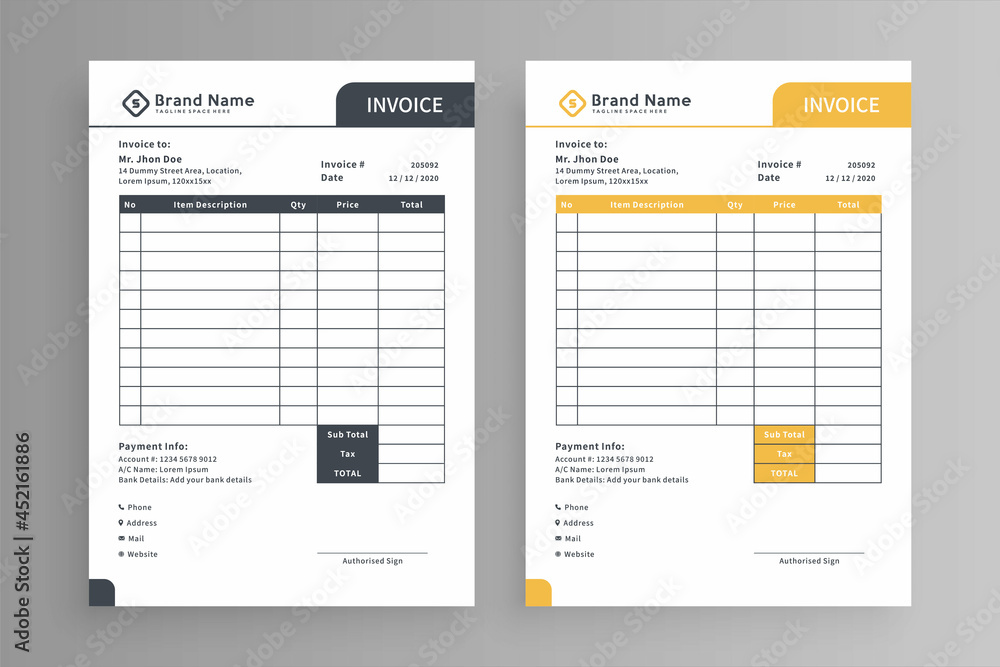 Invoice template Invoice template