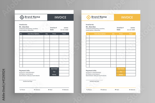 Invoice template