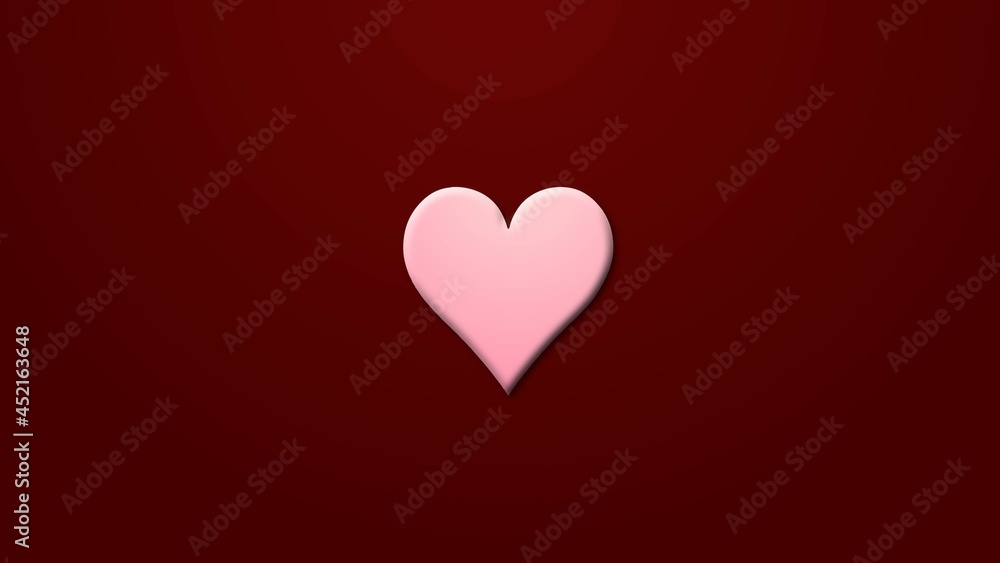 3D 4K red heart on a black background 3D 4K red heart on a black background
