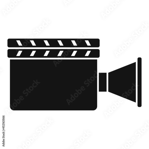 Film clapper icon simple vector. Movie board