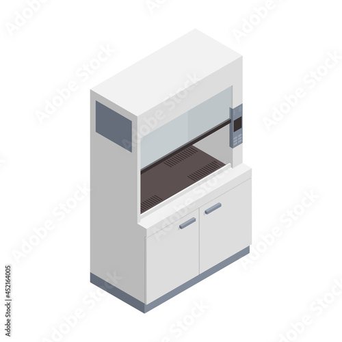 Laboratory Cabinet Isometric Composition