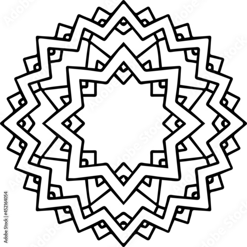Mandala Art can be used for artwork decoration, coloring or tattoo design.