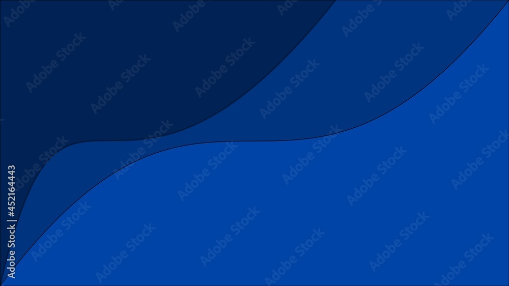 Abstract blue smooth wave background vector graphic Stock Illustration