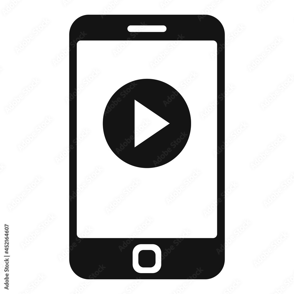 Phone video edit icon simple vector. Mobile smartphone Phone video edit icon simple vector. Mobile smartphone