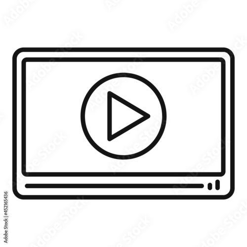 Video player icon outline vector. Ui screen play Free Download Video player icon outline vector. Ui screen play - GFXLoad