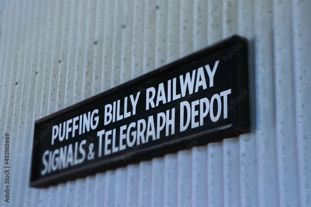 Fototapeta premium railway sign