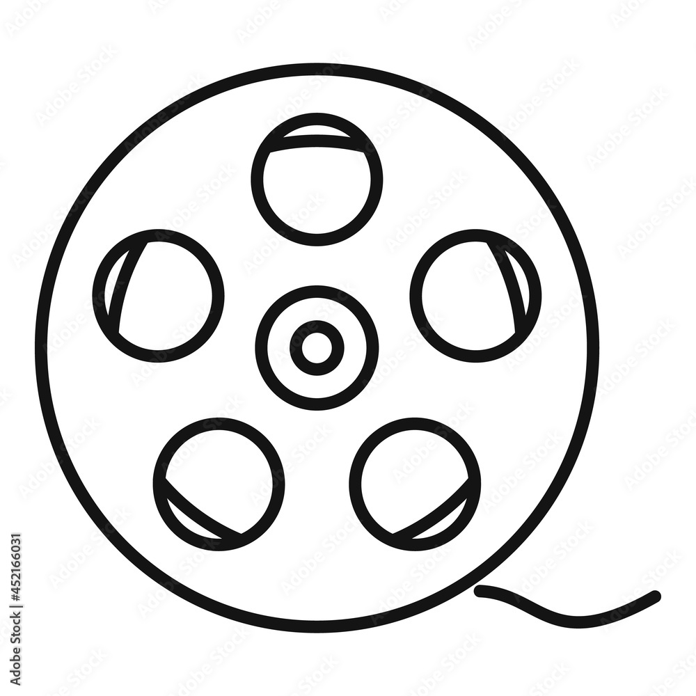 Film reel icon outline vector. Movie cinema Film reel icon outline vector. Movie cinema
