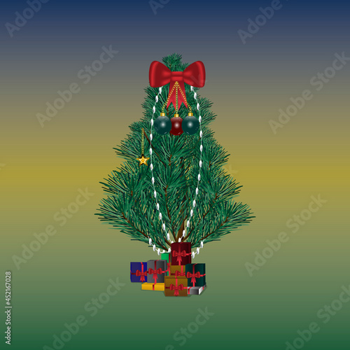 Vector illustration of Christmas tree design graphics. © M Mulyadi