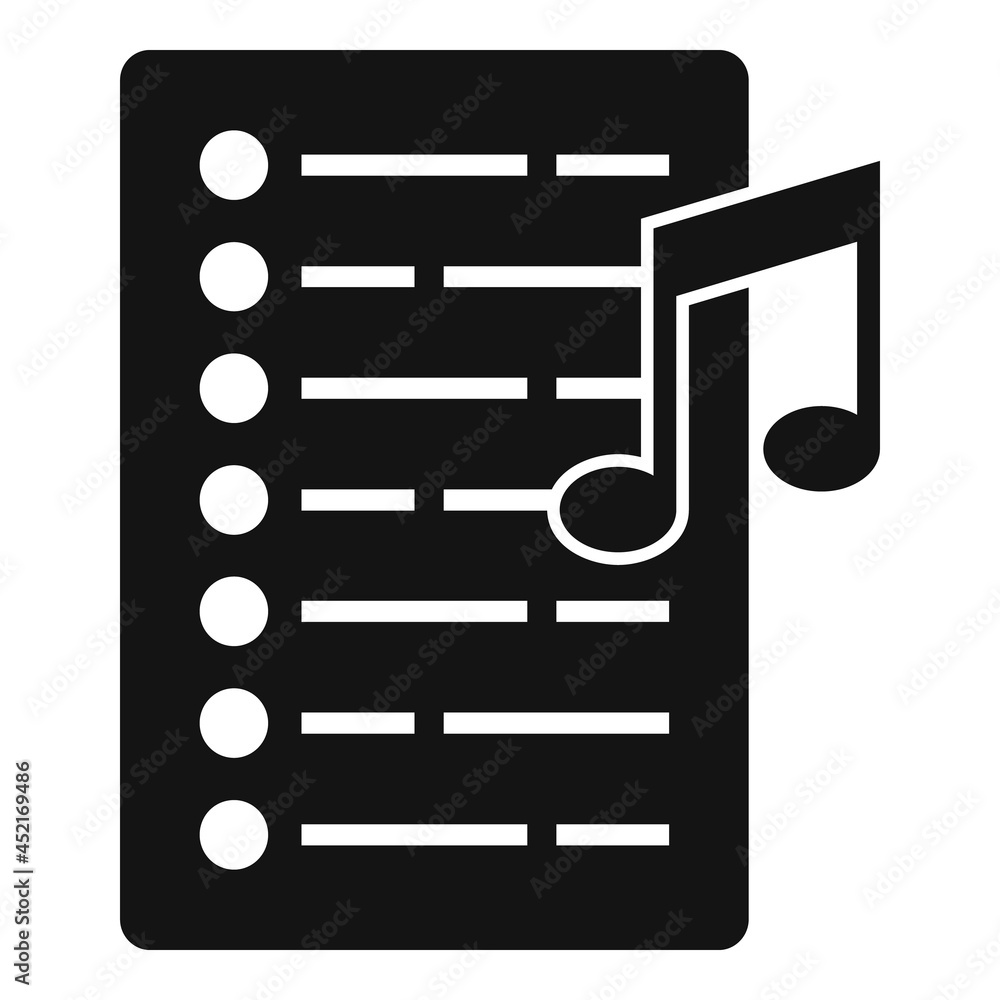 Song playlist icon simple vector. Mobile application Song playlist icon simple vector. Mobile application