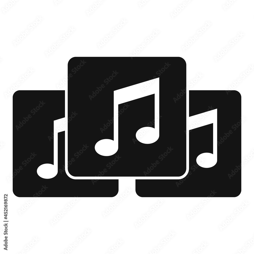 Playlist interface icon simple vector. Music song list Playlist interface icon simple vector. Music song list