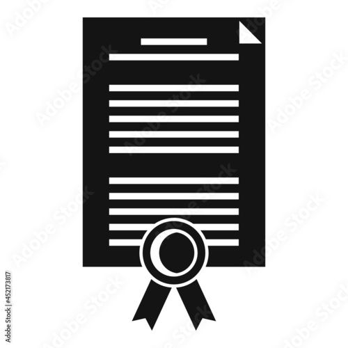Reliability certificate icon simple vector. Phishing compliance