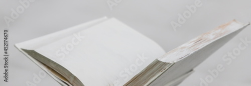 blank white open book on a uniform backgroundblank white open book on a uniform background photo