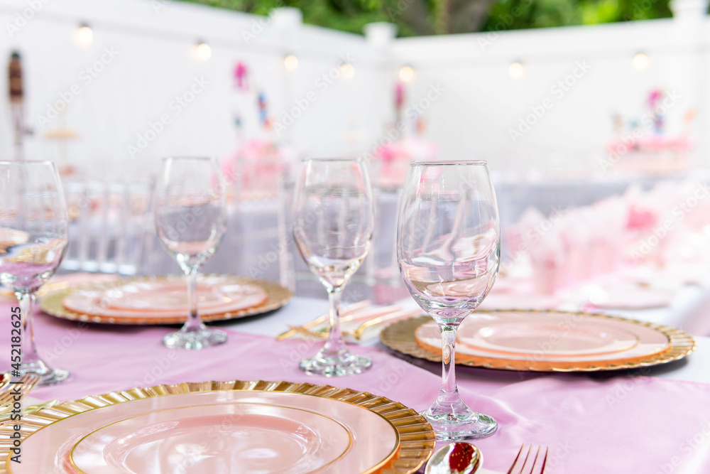 table setting for a dinner