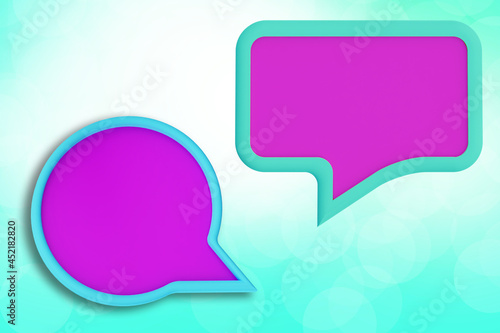 Dialogue clouds. Dialogue b...
