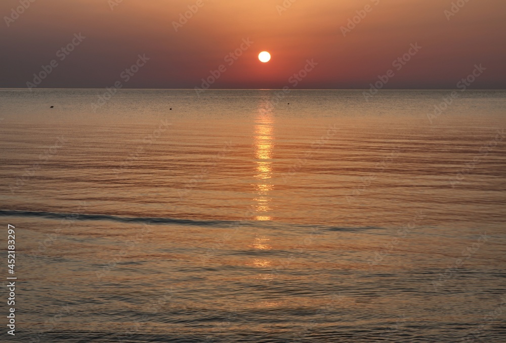 Sunrise over the sea. Sardinia, Italy