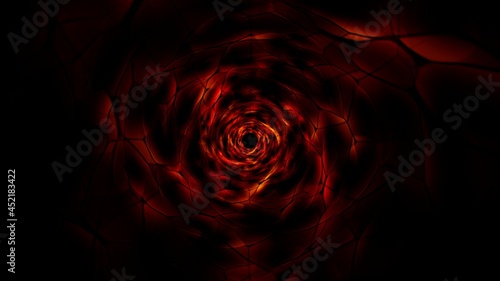 Cracked Red Energy Hole in the Dark