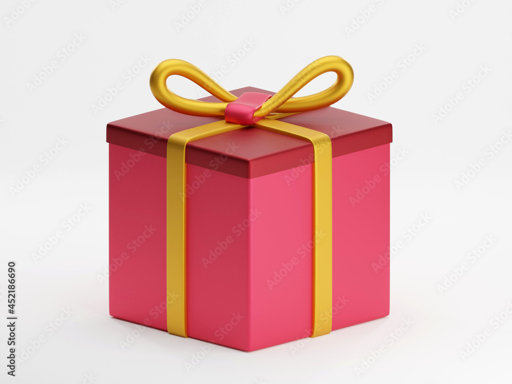 Obraz premium Happy holidays. Set of vertically arranged boxes with gifts 3d rendering