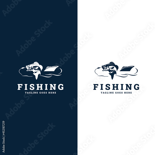 Fishing logo template. Sport fishing Logo. fishing illustration template