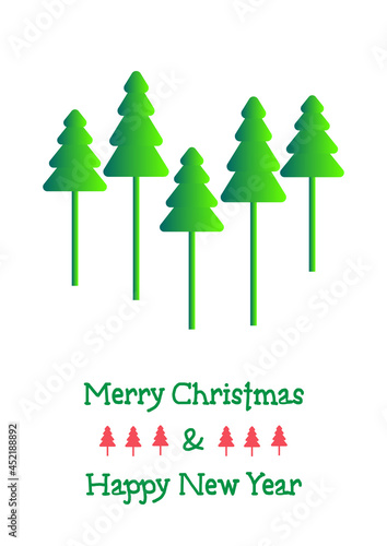 Obraz na płótnie Slogan merry christmas & happy new year spruce with star.VECTOR w salonie
