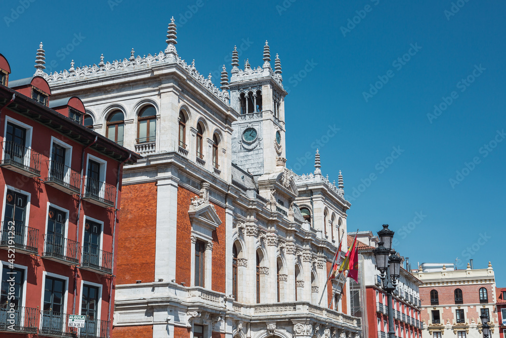 Facade of Valladolid's city hall in the main square