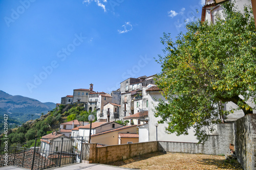Panoramic view of Rivello, a medieval town in the Basilicata region, Italy.	