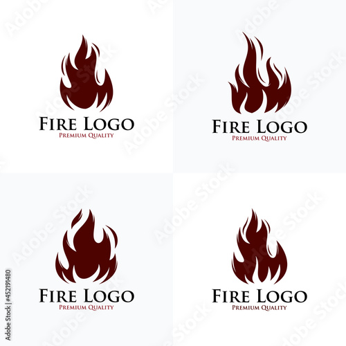Collection of hot flaming logo design