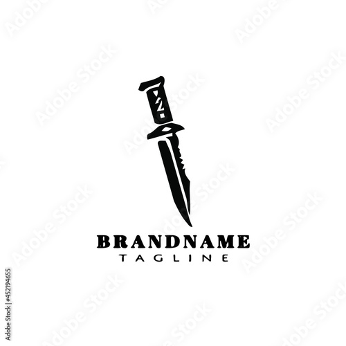 military knifes logo cartoon icon design template isolated simple vector illustration