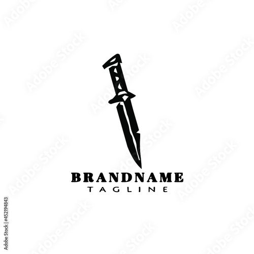 military knifes logo cartoon icon design template isolated symbol vector illustration