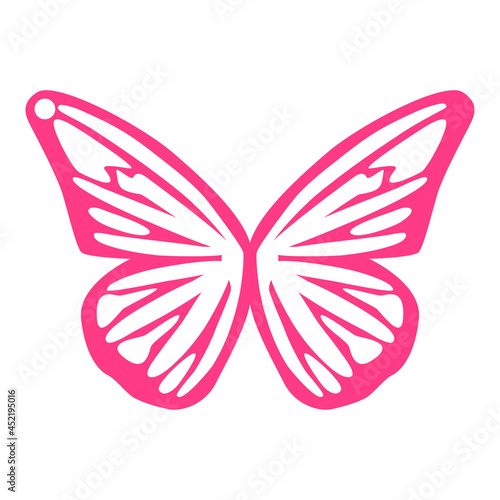Butterflies spring, Easter black silhouettes. Earrings cut files templates on white background