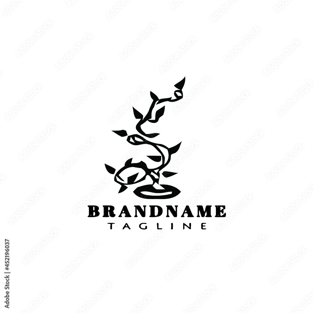 beanstalk logo cartoon icon design template isolated flat vector illustration beanstalk logo cartoon icon design template isolated flat vector illustration