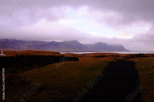 Stormy Mountain Vista in Iceland