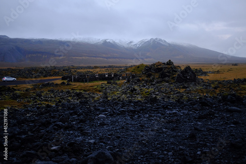 Moody Icelandic Landscape During Storm