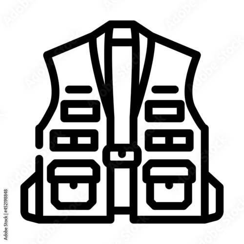 vest clothing line icon vector. vest clothing sign. isolated contour symbol black illustration