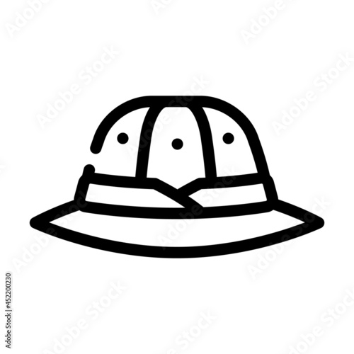 hat hunter line icon vector. hat hunter sign. isolated contour symbol black illustration