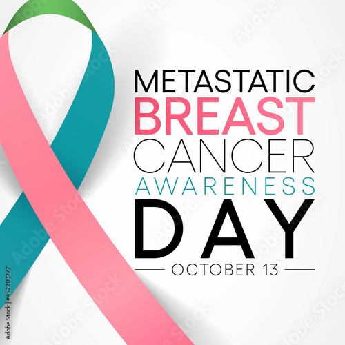 Metastatic Breast Cancer awareness day is observed every year on October 13, also referred to as advanced breast cancer that has spread beyond the part of the body where it started, Vector art photo