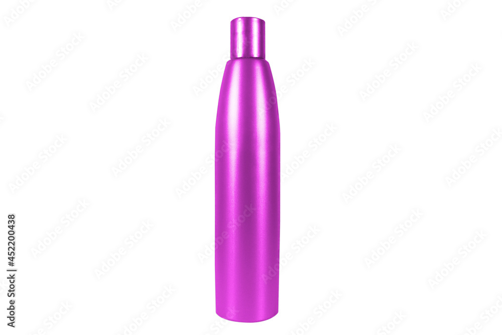 Purple shampoo or shower gel bottle isolated on white
Purple shampoo or shower gel bottle isolated on white