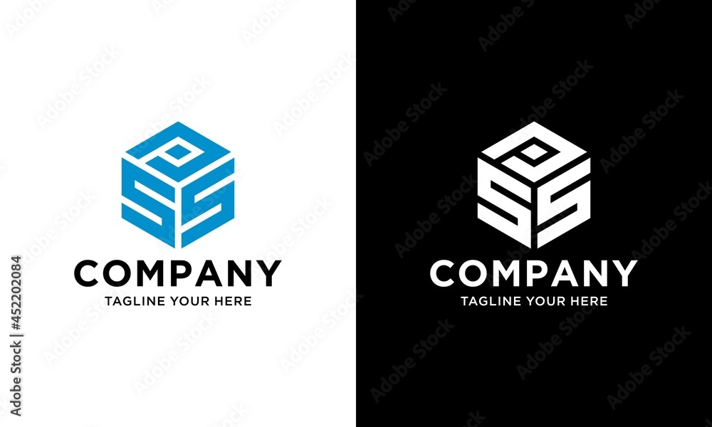 letter PSS hexagon logo vektor icon template letter PSS hexagon logo vektor icon template