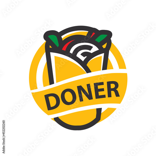 Vector logo of shawarma and doner kebab
