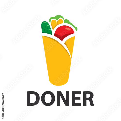 Vector logo of shawarma and doner kebab