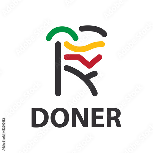 Vector logo of shawarma and doner kebab
