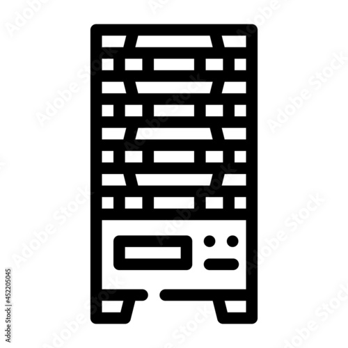multilevel vending machine line icon vector. multilevel vending machine sign. isolated contour symbol black illustration